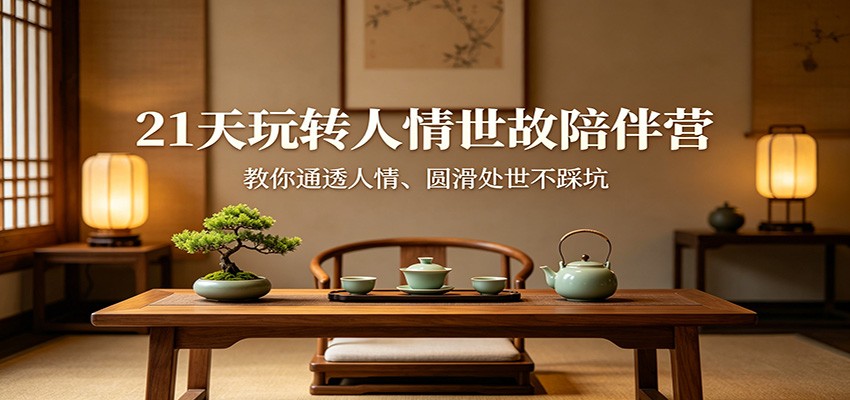21天玩转人情世故陪伴营：教你通透人情、圆滑处世不踩坑-热点1站 - 热点知汇专注网赚项目资源知识聚汇