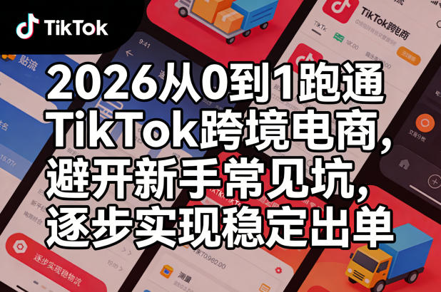2026从0到1跑通TikTok跨境电商，避开新手常见坑，逐步实现稳定出单(更新0414)-盟主1站 - 热点知汇专注网赚项目资源知识聚汇