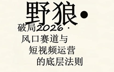 野狼团队·多平台实操运营课，覆盖AI口播、服装、好物、漫剪等热门玩法(更新4月)-盟主1站 - 热点知汇专注网赚项目资源知识聚汇
