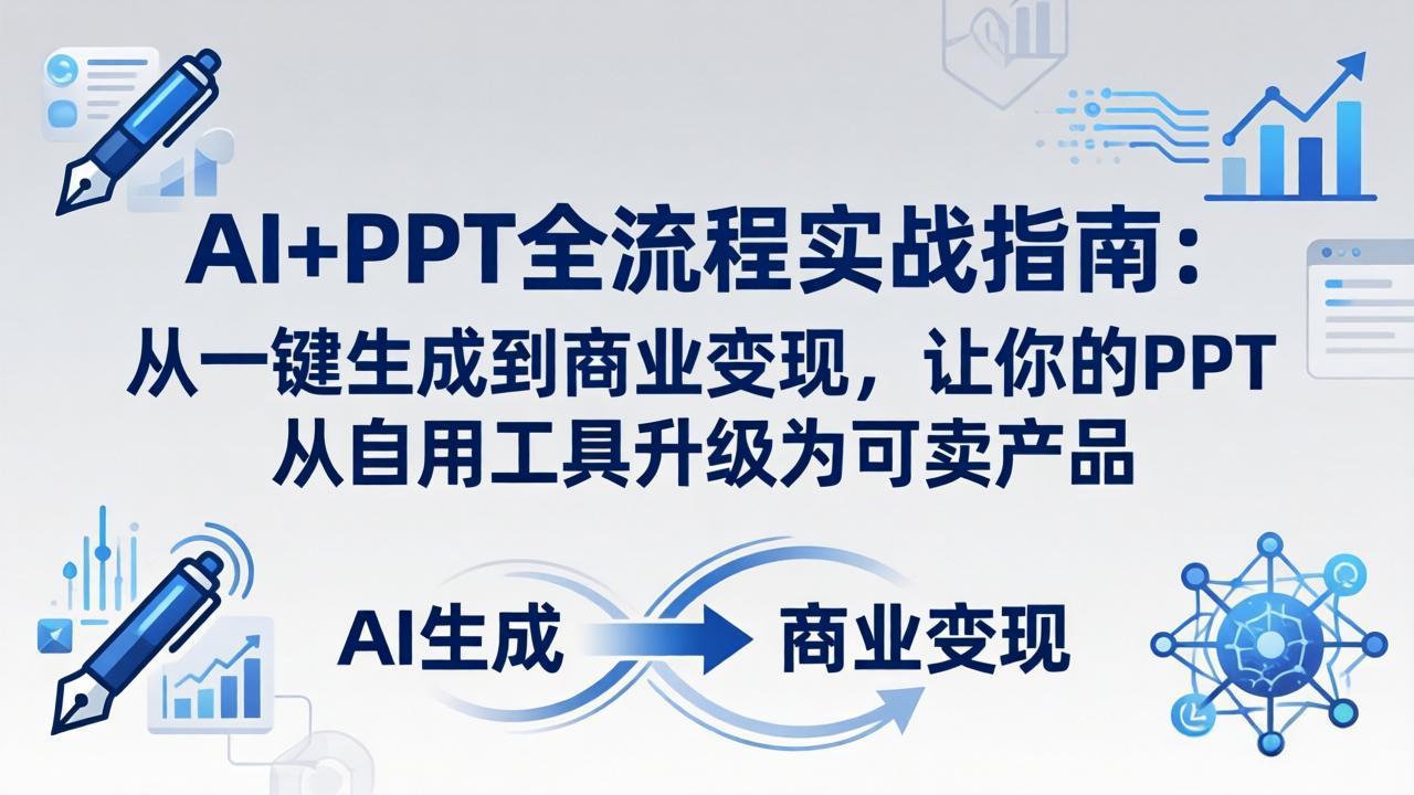 AI+PPT全流程实战指南-更新4月21：从一键生成到商业变现，让你的PPT从自用工具升级为可卖产品-盟主1站 - 热点知汇专注网赚项目资源知识聚汇