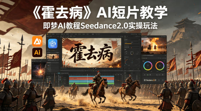 《霍去病》AI短片教学，即梦AI教程Seedance2.0实操玩法-盟主1站 - 热点知汇专注网赚项目资源知识聚汇