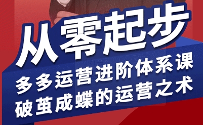 拼多多运营进阶系统课，从零起步，多多运营进阶体系课，破茧成蝶的运营之术(更新26年4月)-盟主1站 - 热点知汇专注网赚项目资源知识聚汇