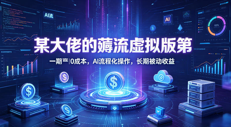某大佬的薅流虚拟版第一期丨0成本，AI流程化操作，长期被动收益-盟主1站 - 热点知汇专注网赚项目资源知识聚汇