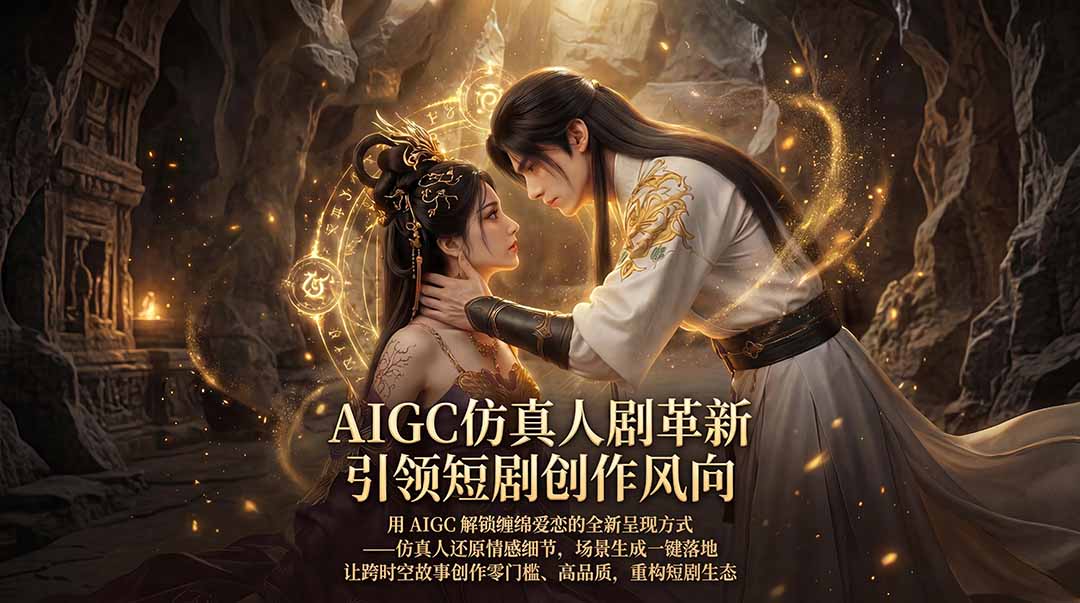 AIGC 仿真人短剧创作革新，解锁仙侠爱恋全新呈现，一键出高质场景，零门槛打造爆款剧集-盟主1站 - 热点知汇专注网赚项目资源知识聚汇