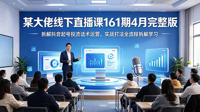 某大佬线下直播课161期4月完整版，拆解抖音起号投流话术运营，实战打法全流程拆解学习-盟主1站 - 热点知汇专注网赚项目资源知识聚汇
