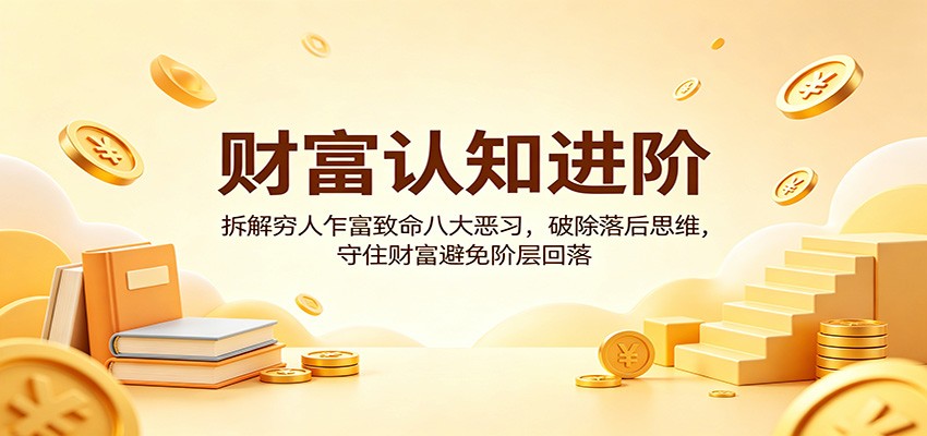 财富认知进阶：拆解穷人乍富致命八大恶习，破除落后思维，守住财富避免阶层回落-盟主1站 - 热点知汇专注网赚项目资源知识聚汇