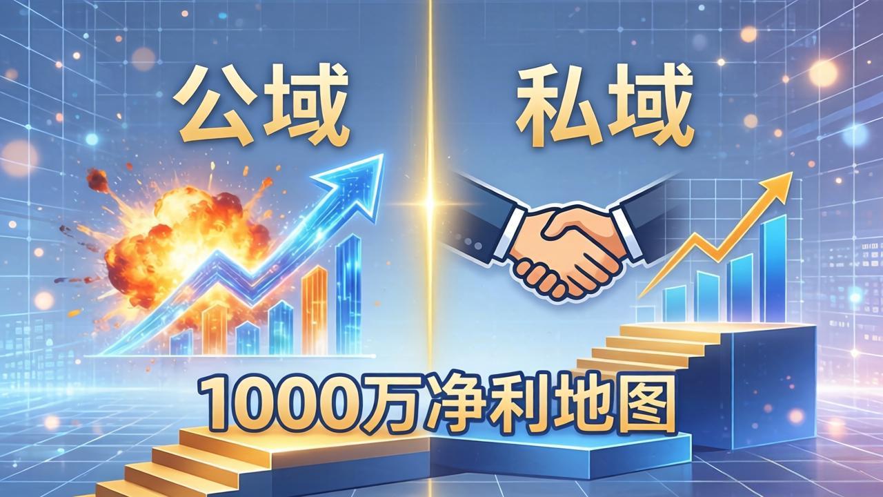 公域玩命出爆款，私域悄悄做成交：这套AI内训课，2026给你打通1000万净利的地图-盟主1站 - 热点知汇专注网赚项目资源知识聚汇