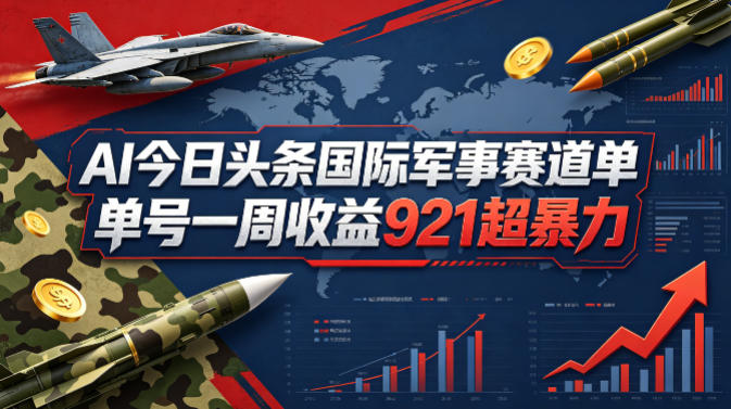 AI今日头条国际军事赛道，单号一周收益921，超暴力-盟主1站 - 热点知汇专注网赚项目资源知识聚汇