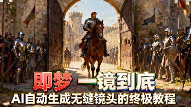 即梦AI一镜到底终极教程，智能补帧+运镜技巧，AI自动生成无缝丝滑长镜头高效出片-盟主1站 - 热点知汇专注网赚项目资源知识聚汇