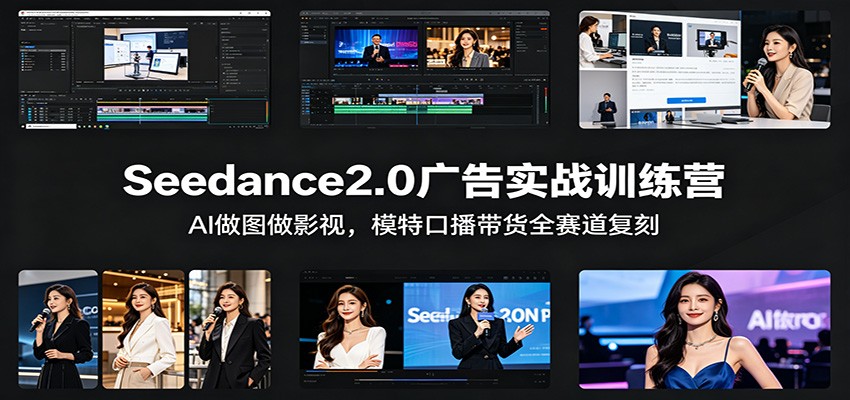 Seedance2.0广告实战训练营：AI做图做影视，模特口播带货全赛道复刻-盟主1站 - 热点知汇专注网赚项目资源知识聚汇