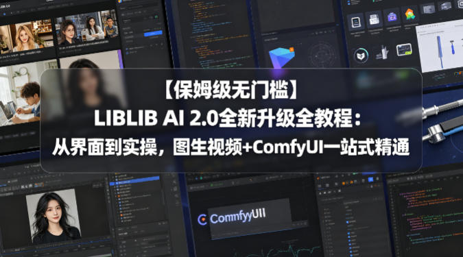 【保姆级无门槛】LIBLIB AI 2.0全新升级全教程：从界面到实操，图生视频+ComfyUI一站式精通-盟主1站 - 热点知汇专注网赚项目资源知识聚汇