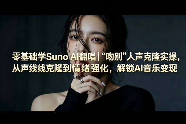 零基础学Suno AI翻唱｜《吻别》人声克隆实操，从声线克隆到情绪强化，解锁AI音乐变现-盟主1站 - 热点知汇专注网赚项目资源知识聚汇