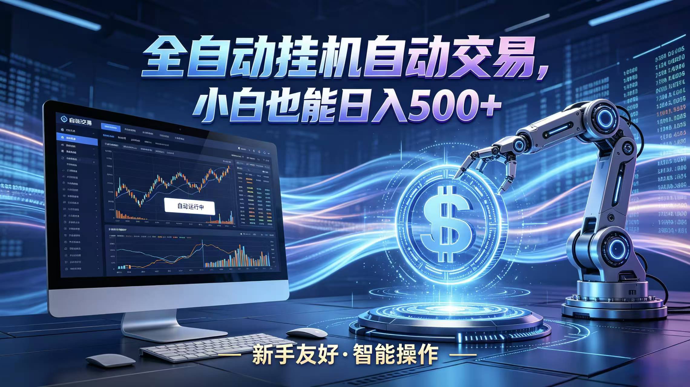 全新智能化交易助手，傻瓜式操作，小白也能快速上手，轻松实现日入500+-盟主1站 - 热点知汇专注网赚项目资源知识聚汇