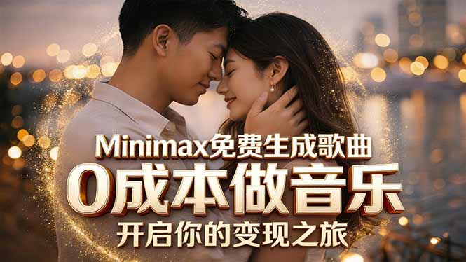 Minimax免费生成歌曲实测！0成本做音乐，说唱流行Lofi一键生成-盟主1站 - 热点知汇专注网赚项目资源知识聚汇