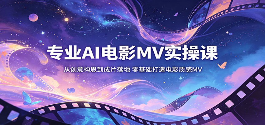 专业AI电影MV实操课：从创意构思到成片落地，零基础打造电影质感MV-盟主1站 - 热点知汇专注网赚项目资源知识聚汇
