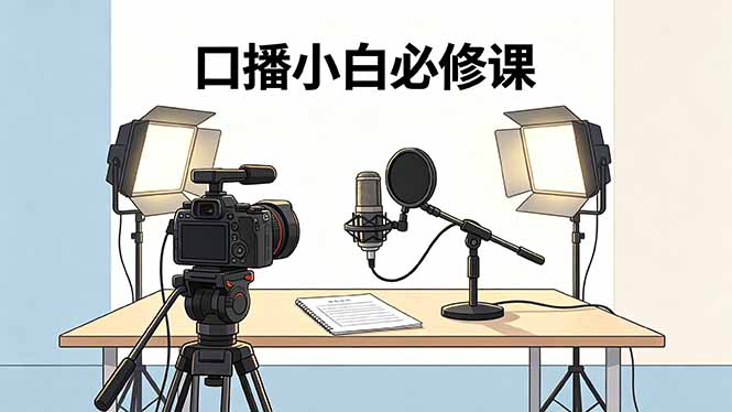 口播小白必修课：录像收音灯光设备+脚本撰写，搭专业级录制场景-盟主1站 - 热点知汇专注网赚项目资源知识聚汇