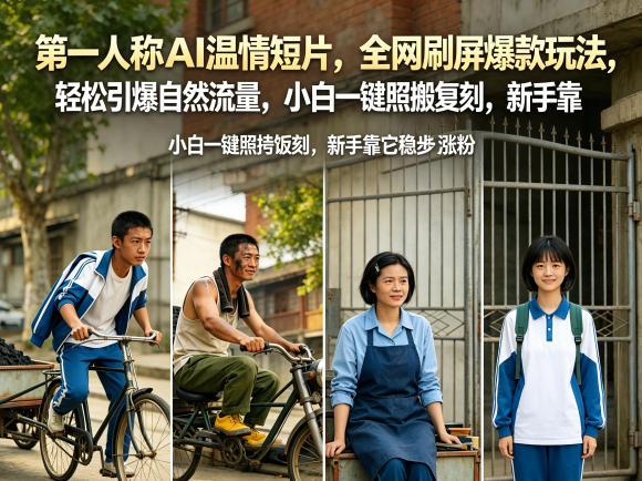 第一人称AI温情短片，全网刷屏爆款玩法，轻松引爆自然流量，小白一键照搬复刻，新手靠它稳步涨粉-盟主1站 - 热点知汇专注网赚项目资源知识聚汇