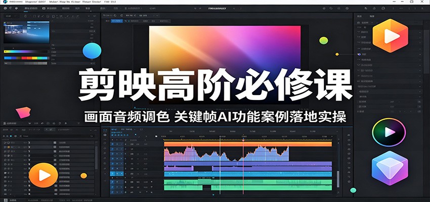 剪映高阶必修课：画面音频调色，关键帧AI功能案例落地实操-盟主1站 - 热点知汇专注网赚项目资源知识聚汇