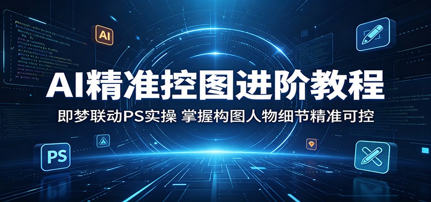 AI精准控图进阶教程：即梦联动PS实操，掌握构图人物细节精准可控-盟主1站 - 热点知汇专注网赚项目资源知识聚汇
