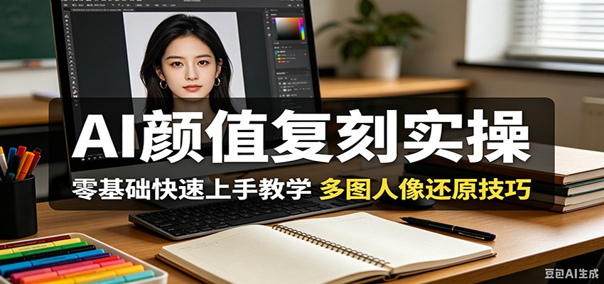 AI颜值复刻实操，零基础快速上手教学，多图人像还原技巧-盟主1站 - 热点知汇专注网赚项目资源知识聚汇