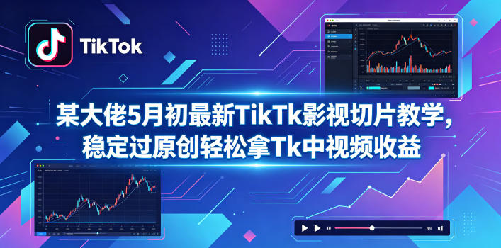 某大佬5月初最新TikTk影视切片教学，稳定过原创轻松拿Tk中视频收益-盟主1站 - 热点知汇专注网赚项目资源知识聚汇
