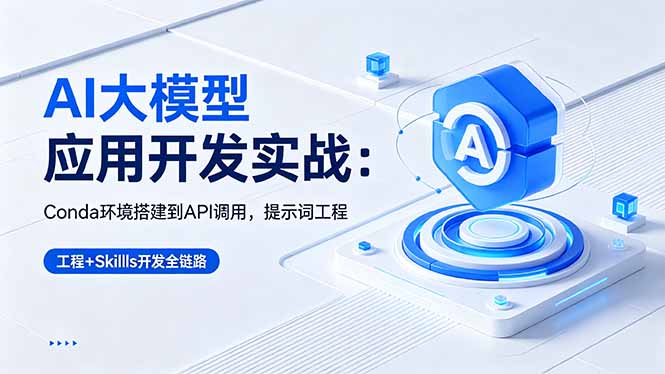 AI 大模型应用开发实战:Conda环境搭建到API调用,提示词工程+Skills开发全链路-盟主1站 - 热点知汇专注网赚项目资源知识聚汇