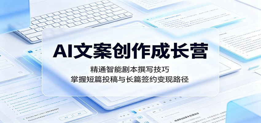 AI文案创作成长营:精通智能剧本撰写技巧,掌握短篇投稿与长篇签约变现路径-盟主1站 - 热点知汇专注网赚项目资源知识聚汇