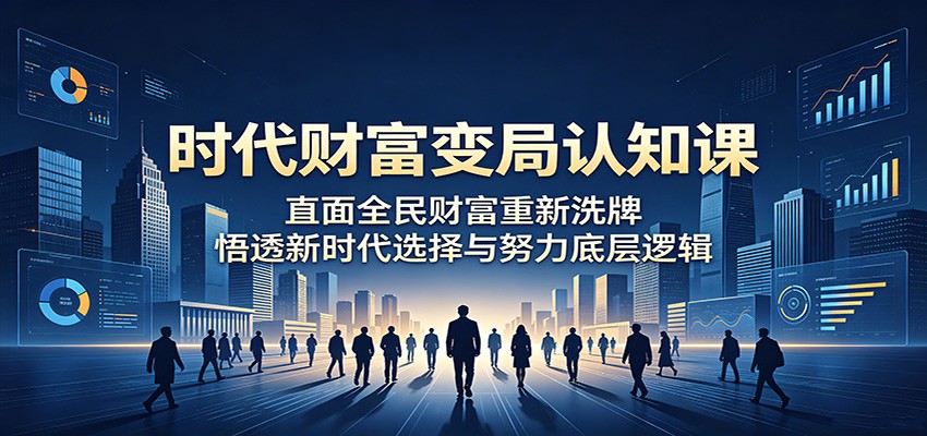 时代财富变局认知课：直面全民财富重新洗牌，悟透新时代选择与努力底层逻辑-盟主1站 - 热点知汇专注网赚项目资源知识聚汇