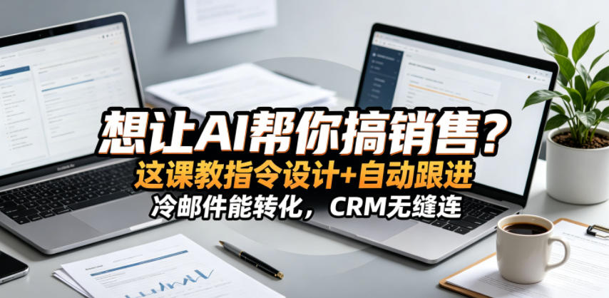 想让AI帮你搞销售?这课教指令设计+自动跟进,冷邮件能转化,CRM无缝连!【原创双语字幕】-盟主1站 - 热点知汇专注网赚项目资源知识聚汇