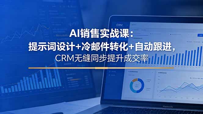 AI销售实战课：提示词设计+冷邮件转化+自动跟进，CRM无缝同步提升成交率-盟主1站 - 热点知汇专注网赚项目资源知识聚汇