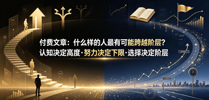 付费文章：什么样的人最有可能跨越阶层？认知决定高度·努力决定下限·选择决定阶层-盟主1站 - 热点知汇专注网赚项目资源知识聚汇