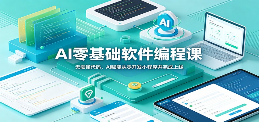AI零基础软件编程课：无需懂代码，AI赋能从零开发小程序并完成上线-盟主1站 - 热点知汇专注网赚项目资源知识聚汇