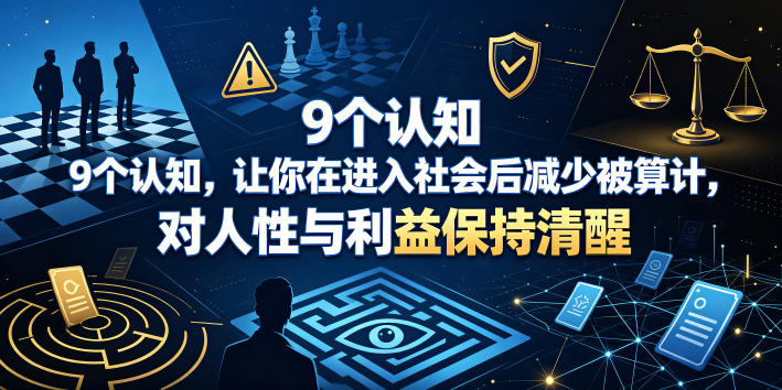 付费文章：9个认知，让你在进入社会后减少被算计，对人性与利益保持清醒-盟主1站 - 热点知汇专注网赚项目资源知识聚汇