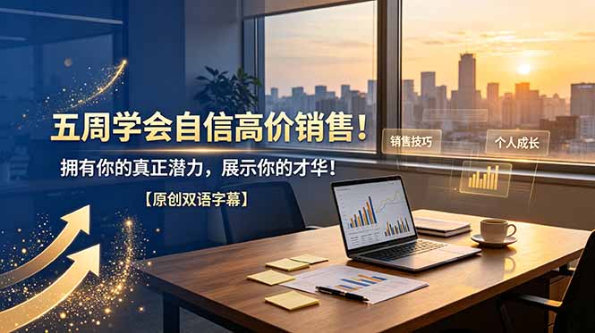 五周学会自信高价销售！拥有你的真正潜力，展示你的才华！【原创双语字幕】-盟主1站 - 热点知汇专注网赚项目资源知识聚汇