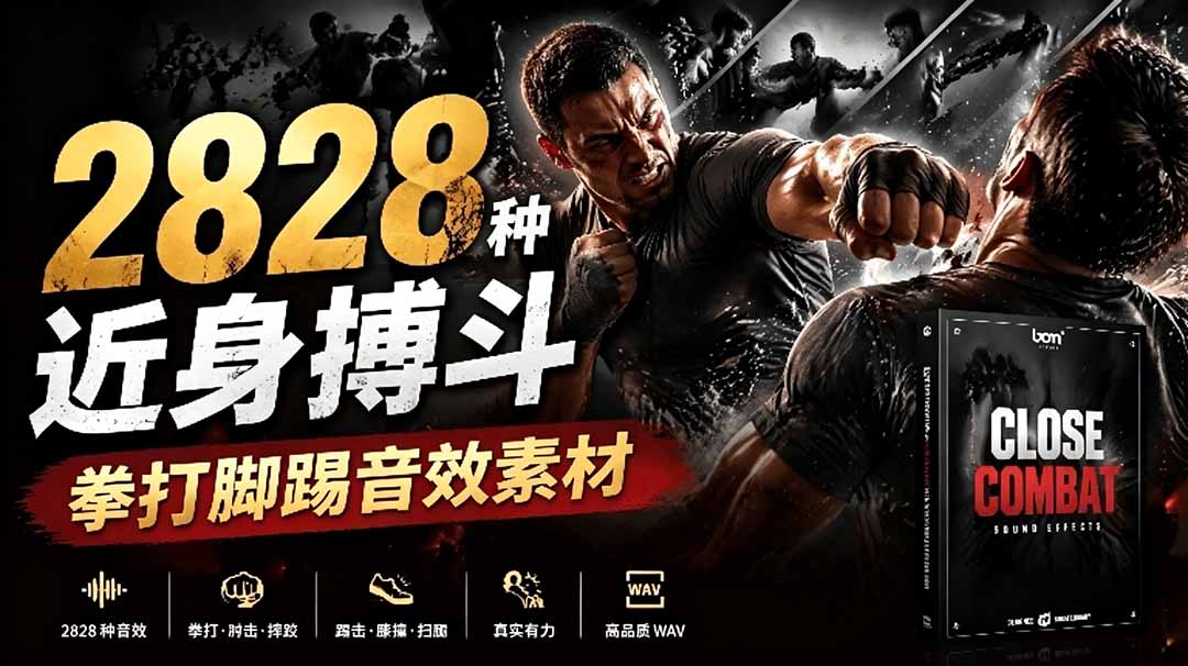 宝藏级别音效！2828种近身搏斗拳打脚踢音效素材，全部中文分类，免解压使用  Close Combat-盟主1站 - 热点知汇专注网赚项目资源知识聚汇