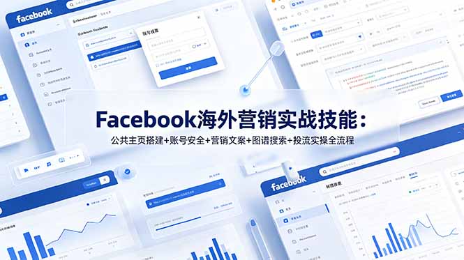 Facebook海外营销实战技能：公共主页搭建+账号安全+营销文案+图谱搜索+投流实操全流程-盟主1站 - 热点知汇专注网赚项目资源知识聚汇
