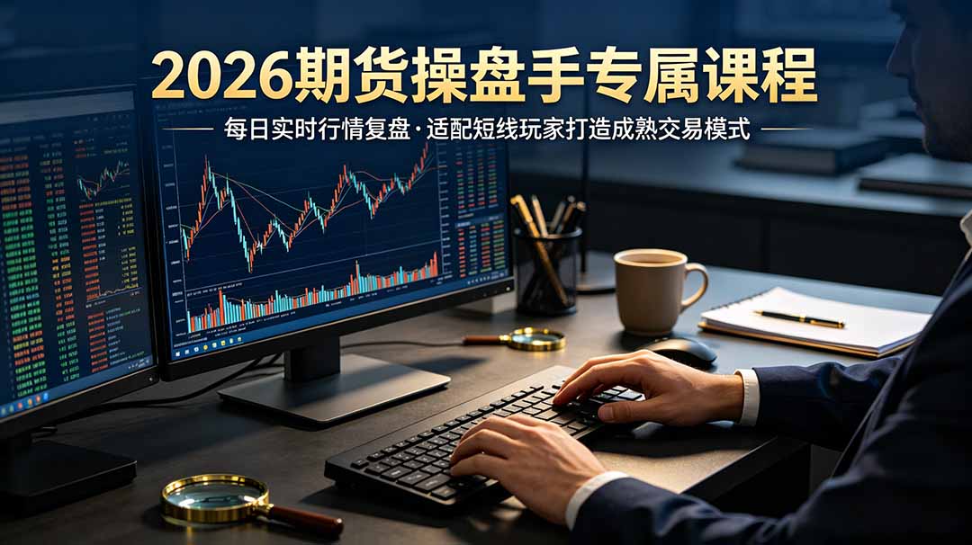 2026期货操盘手专属课程-更新6月，每日实时行情复盘，适配短线玩家打造成熟交易模式-盟主1站 - 热点知汇专注网赚项目资源知识聚汇