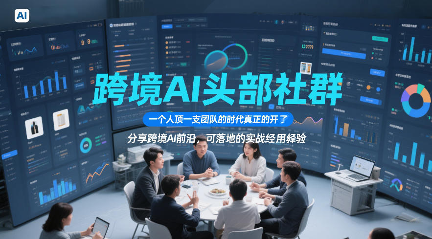 跨境AI头部社群，一个人顶一支团队的时代真正的开始了，分享跨境AI前沿，可落地的实战经验(更新6月29日)-盟主1站 - 热点知汇专注网赚项目资源知识聚汇