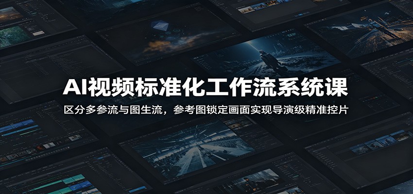 AI视频标准化工作流系统课：区分多参流与图生流，参考图锁定画面实现导演级精准控片-盟主1站 - 热点知汇专注网赚项目资源知识聚汇