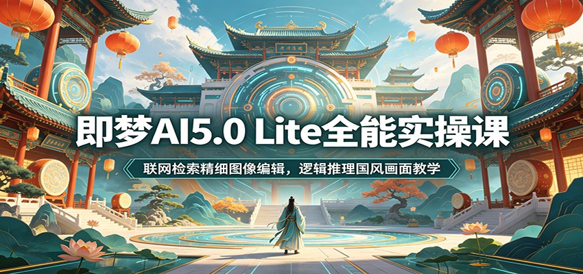即梦AI5.0 Lite全能实操课：联网检索精细图像编辑，逻辑推理国风画面教学-盟主1站 - 热点知汇专注网赚项目资源知识聚汇