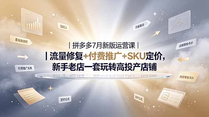 2026拼多多掘金运营私教大课-7月，流量推广定价申诉全覆盖，一套打法稳定店铺长期出单-盟主1站 - 热点知汇专注网赚项目资源知识聚汇