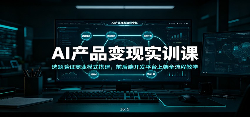 AI产品变现实训课：选题验证商业模式搭建，前后端开发平台上架全流程教学-盟主1站 - 热点知汇专注网赚项目资源知识聚汇