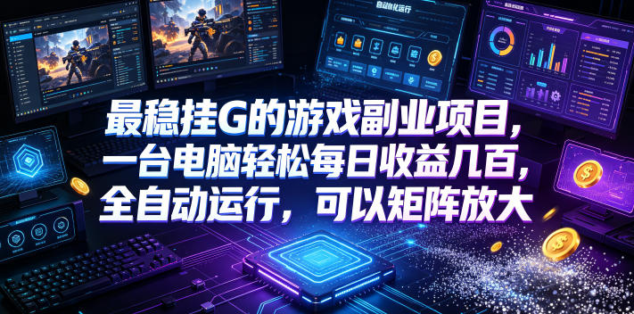 AI游戏全自动挂机项目，单号日入100左右，可矩阵放大！-盟主1站 - 热点知汇专注网赚项目资源知识聚汇