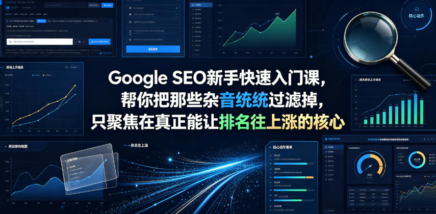 Google SEO新手快速入门课，帮你把那些杂音统统过滤掉，只聚焦在真正能让排名往上涨的核心动作【原创双语字幕】-盟主1站 - 热点知汇专注网赚项目资源知识聚汇
