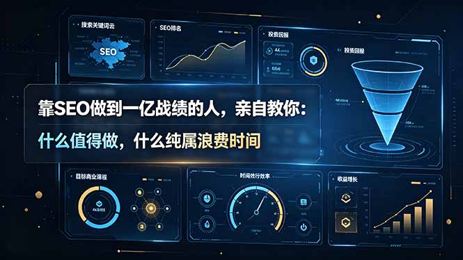 靠SEO做到一亿战绩的人，亲自教你：什么值得做，什么纯属浪费时间【原创双语字幕】-盟主1站 - 热点知汇专注网赚项目资源知识聚汇