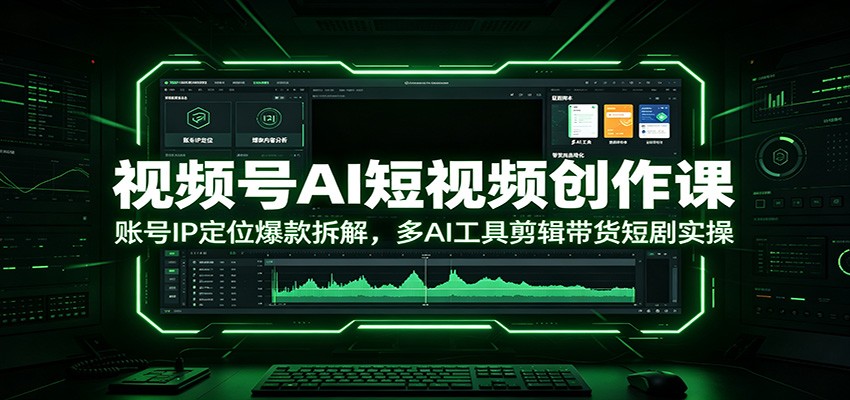 视频号AI短视频创作课：账号IP定位爆款拆解，多AI工具剪辑带货短剧实操-盟主1站 - 热点知汇专注网赚项目资源知识聚汇