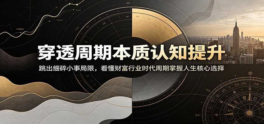 穿透周期本质认知提升：跳出细碎小事局限，看懂财富行业时代周期掌握人生核心选择-盟主1站 - 热点知汇专注网赚项目资源知识聚汇