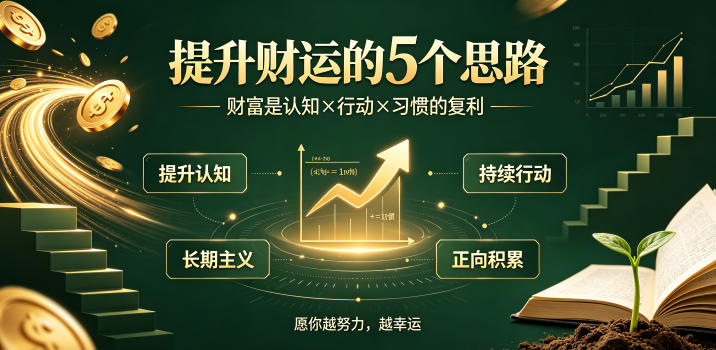 付费文章：提升财运的5个思路——财富是认知x行动x习惯的复利，愿你越努力，越幸运-盟主1站 - 热点知汇专注网赚项目资源知识聚汇