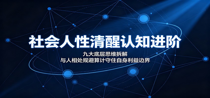社会人性清醒认知进阶：九大底层思维拆解，与人相处规避算计守住自身利益边界-盟主1站 - 热点知汇专注网赚项目资源知识聚汇
