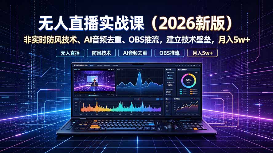 无人直播实战课(更新7月-盟主1站 - 热点知汇专注网赚项目资源知识聚汇